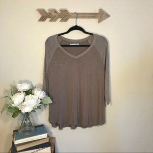 Maurices Light Purple Baseball Tee